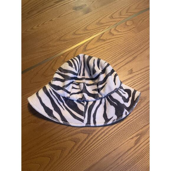 Lack of Color Terry Wave Bucket Hat Zebra Size Small/Medium S/M Black White - Picture 5 of 6